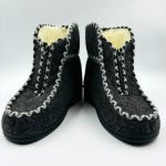 Filca mājas zabāki ar aitas vilnu (pelēkas)