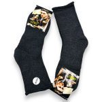 Kokvilnas Ikdienas siltas vīriešu zeķes bez gumijas (tumši pelēkas)