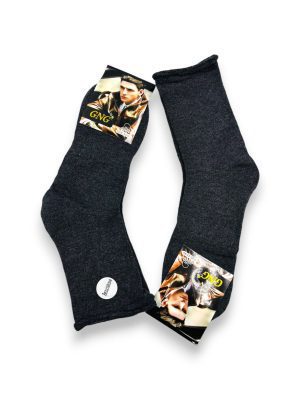 Kokvilnas Ikdienas siltas vīriešu zeķes bez gumijas (tumši pelēkas)