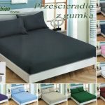 200×220 Palags ar gumiju by Fashion Home  /100% kokvilna satīns (zils/jūras vilnis)