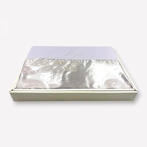 160×200 LUKS Klases Zīda gultas veļas komplekts ar palagu (gaiši violets) - Image 2