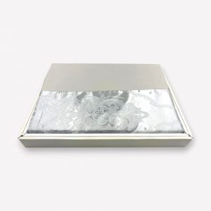 160×200 LUKS Klases Zīda gultas veļas komplekts ar palagu (gaiši pelēks) - Image 3