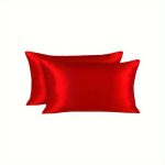 Atlasa sarkanas krāsas spilvendrāna 50×70 / 100% satīns