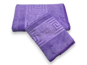 Luks klases vannas dvielis Versece Light Violet 70×140 cm (liela izmēra) - Image 3