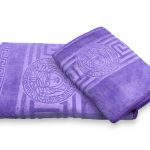 Luks klases vannas dvielis Versece Light Violet 70×140 cm (liela izmēra)