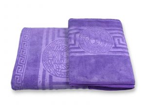 Luks klases vannas dvielis Versece Light Violet 70×140 cm (liela izmēra) - Image 2