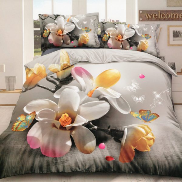 200×200 Gultas veļas komplekts by Milano ar palagu/ 100% kokvilna satīns