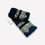 Luks klases vannas dvielis Two Dolphins tumši zils / Turcija 100% kokvilna 70×140 cm (liela izmēra)