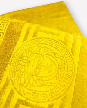 Luks klases vannas dvielis Versece Yelow 70×140 cm (liela izmēra) - Image 4