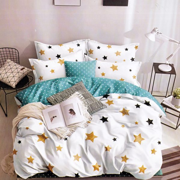 160×200 Gultas veļas komplekts by LUNA HOME ar palagu/ 100% kokvilna satīns