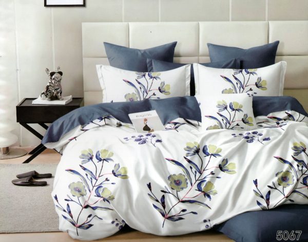 160×200 Gultas veļas komplekts by LUNA HOME ar palagu/ 100% kokvilna satīns - Image 1