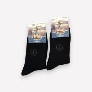 ANGORA Thermo siltas vīriešu zeķes no angoras vilnas (melnas)