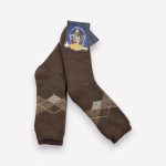 ANGORA Thermo Ikdienas siltas vīriešu zeķes no angoras vilnas (brūnas)