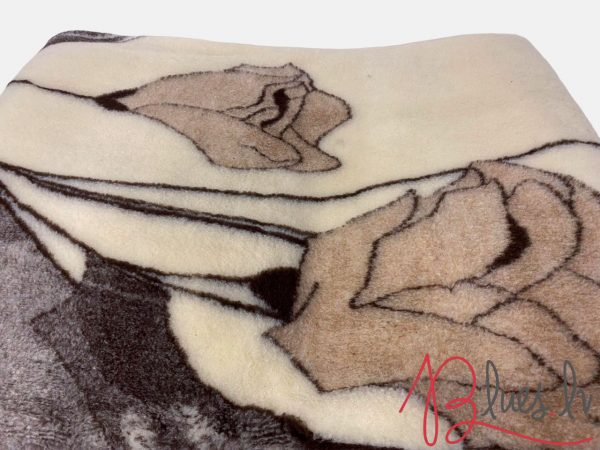 100% Aitas vilnas sega/pleds no Eluna ar ziedu 160×200 cm - Image 9