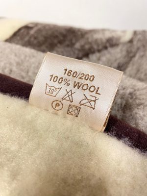 100% Aitas vilnas pleds no Eluna ar ziedu 160×200 cm - Image 2