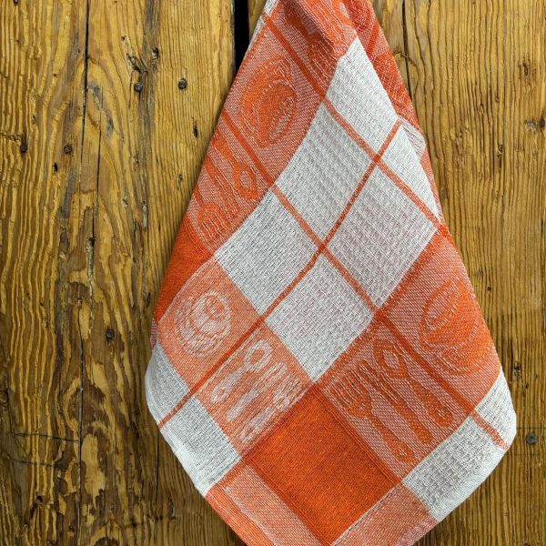 Virtuves dvielis WAFEL Oranža kafija