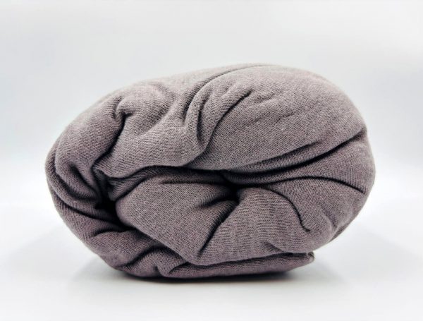 200×220 Trikotāžas palags ar gumiju Jersey / 100% kokvilna (Pelēks ar violetu toni) - Image 1