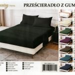 120×200 Palags ar gumiju Luxury Home /100% kokvilna satīns (melns)