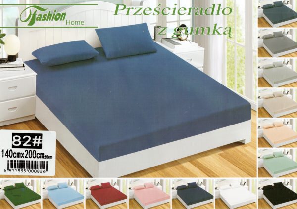 140×200 Palags ar gumiju by Fashion Home Textiles (Jūras vilnis) - Image 1