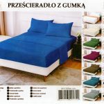 120×200 Palags ar gumiju Luxury Home /100% kokvilna satīns (zils)