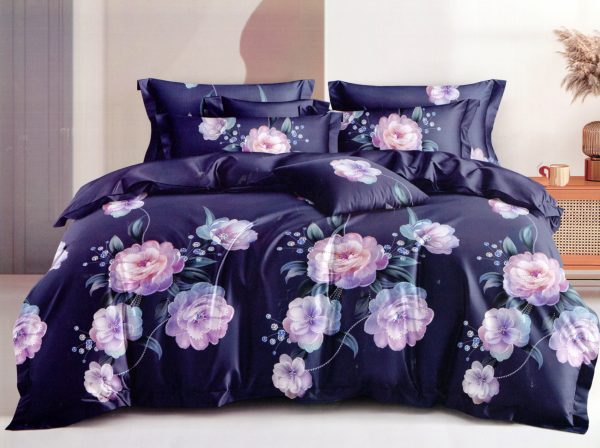 200×200 Gultas veļas komplekts by Milano ar palagu/ 100% kokvilna satīns - Image 1