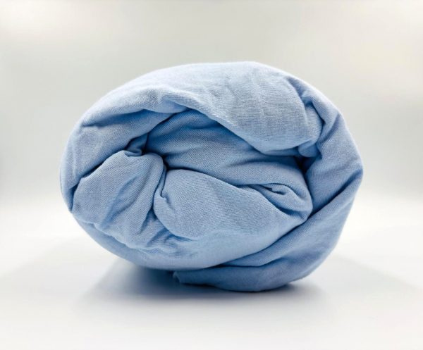200×220 Trikotāžas palags ar gumiju Jersey (Gaiši zils) - Image 1