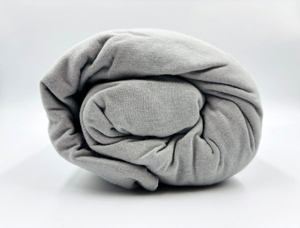 200×220 Trikotāžas palags ar gumiju Jersey / 100% kokvilna (Gaiši pelēks) - Image 1