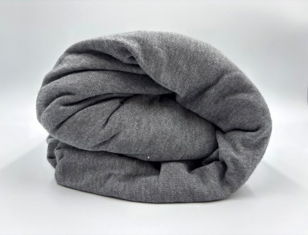 200×220 Trikotāžas palags ar gumiju Jersey / 100% kokvilna (Tumši pelēks) - Image 1