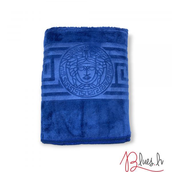 50×90 cm Luks klases vannas dvielis ar Versace simboliku Blue / zils (vidēja lieluma) - Image 1