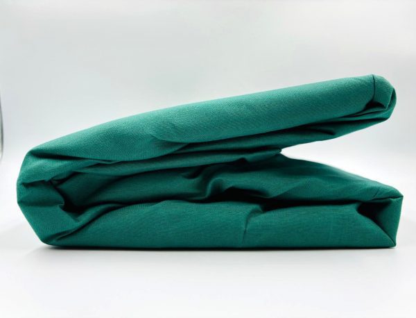 200×220 Palags ar gumiju by Mylano Exclusive Collection /100% KOKVILNA SATĪNS (zaļš) - Image 1