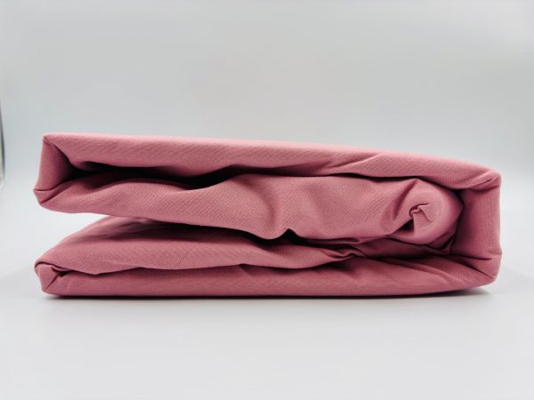 200×220 Palags ar gumiju by Mylano Exclusive Collection /100% KOKVILNA SATĪNS (rozā krāsa) - Image 1