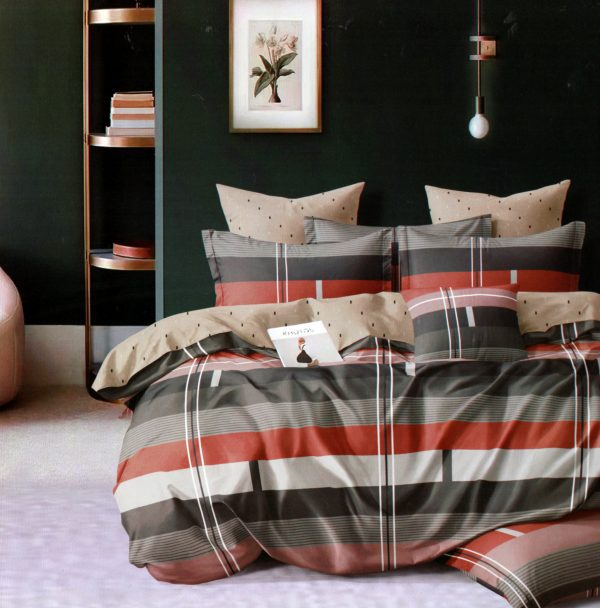 160×200 Gultas veļas komplekts by LUNA HOME ar palagu/ 100% kokvilna satīns - Image 1