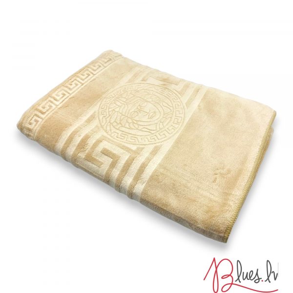 50×90 cm Luks klases vannas dvielis ar Versace simboliku Light Gold / gaiši zelta (vidēja lieluma) - Image 3