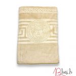 50×90 cm Luks klases vannas dvielis ar Versace simboliku Light Gold / gaiši zelta (vidēja lieluma)