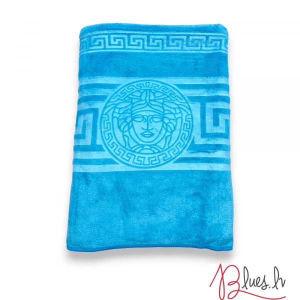50×90 cm Luks klases vannas dvielis ar Versace simboliku Light Blue / gaiši zils (vidēja lieluma) - Image 1