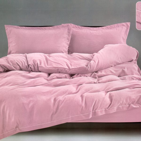 160×200 LUKS Klases Roza krāsa gultas veļas komplekts ar mežģīnēm by Filow / palags ar gumiju / 100% KOKVILNA SATĪNS
