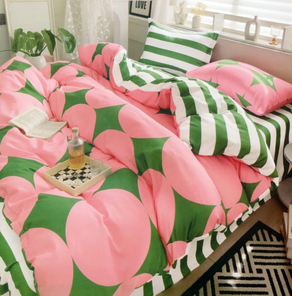 160×200 Gultas veļas komplekts by LUNA HOME ar palagu/ 100% kokvilna satīns - Image 1