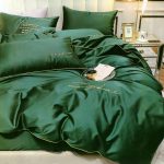 200×220 Exclusive Collection gultas veļas komplekts Cotton World ar palagu (zaļš)