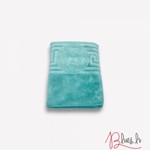 50×90 cm Luks klases vannas dvielis ar Versace simboliku Light Turquoise / gaiši tirkīza (vidēja lieluma) - Image 1