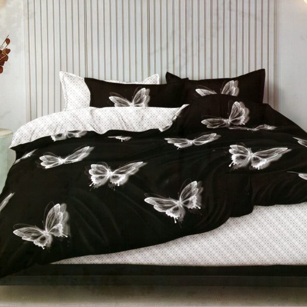 140×200 Gultas veļas komplekts by Milano ar palagu/ 100% KOKVILNA SATĪNS