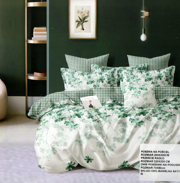 200×220 Gultas veļas komplekts by Luna Home / 100% kokvilna satīns (3.daļas) / Spilvendrānas 70×80 cm - Image 1