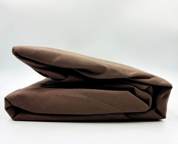 200×220 Palags ar gumiju by Mylano Exclusive Collection /100% KOKVILNA SATĪNS (brūns) - Image 1