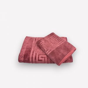 70×140 cm Luks klases vannas dvielis Versece Light Bordo / gaiši bordo (liela izmēra - Image 2