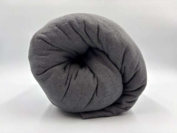 200×220 Trikotāžas palags ar gumiju Jersey / 100% kokvilna (tumši pelēks) - Image 1
