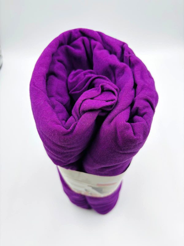180×200 Trikotāžas palags ar gumiju Jersey 100% kokvilna (violets) - Image 1