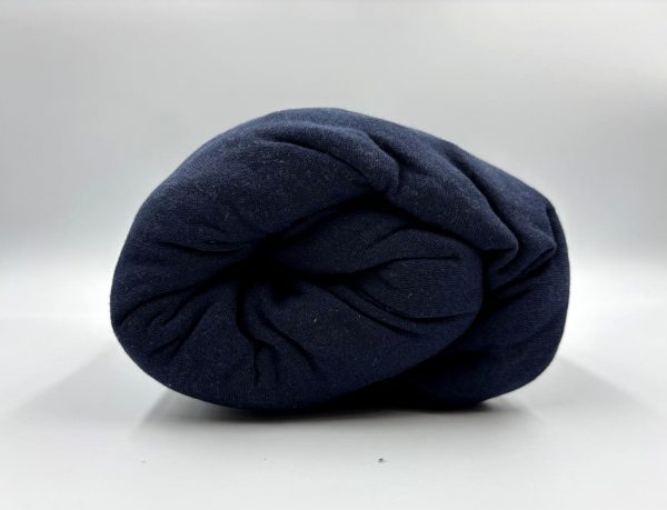 180×200 Trikotāžas palags ar gumiju Jersey 100% kokvilna (tumši zils) - Image 1