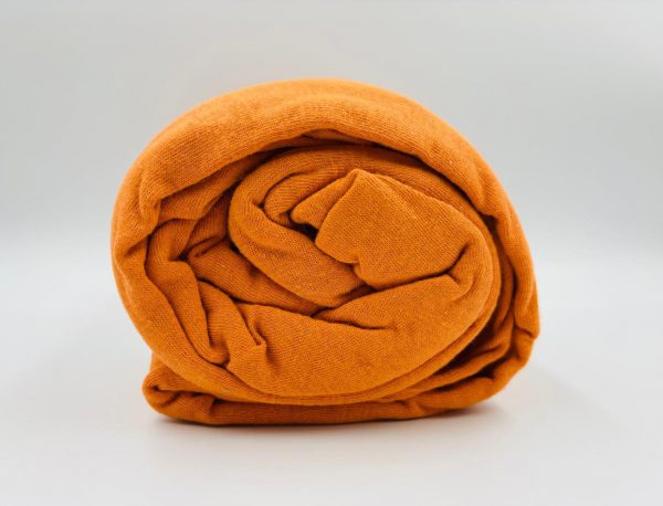 180×200 Trikotāžas palags ar gumiju Jersey 100% kokvilna (oranžs) - Image 1
