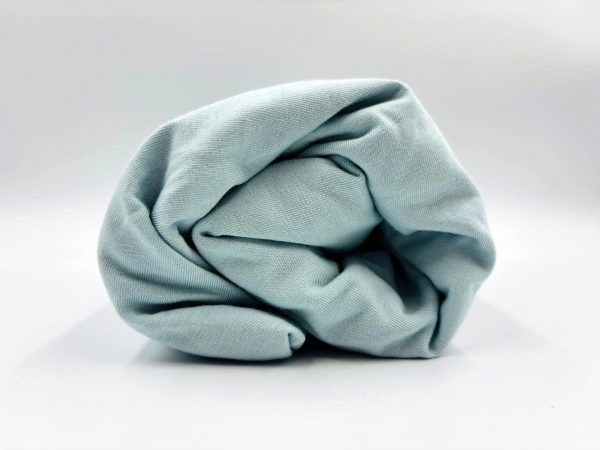 90×200 Trikotāžas palags ar gumiju Jersey 100% kokvilna (gaiši zils) - Image 1