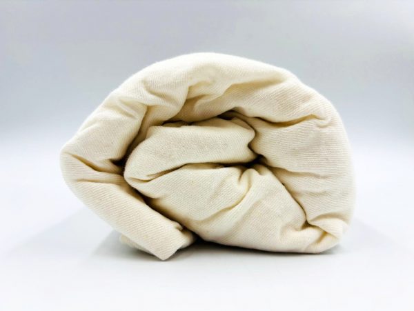 90×200 Trikotāžas palags ar gumiju Jersey 100% kokvilna (krēmīgi balts) - Image 1
