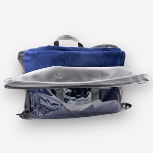 160×200 Plīša mīkstais ziemas LUX gultas veļas komplekts by Paris Home Textiles ar palagu ar gumiju (zils/gaiši pelēks) - Image 3